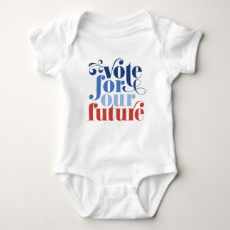 Abstimmung für unsere zukünftige Wahl Rot Weiß & B Baby Strampler
