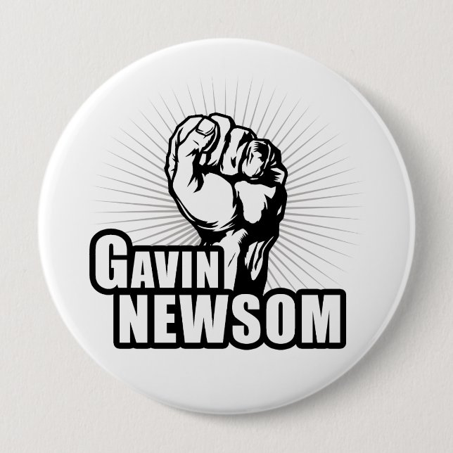Abstimmung Gavin Newsom Button (Vorderseite)