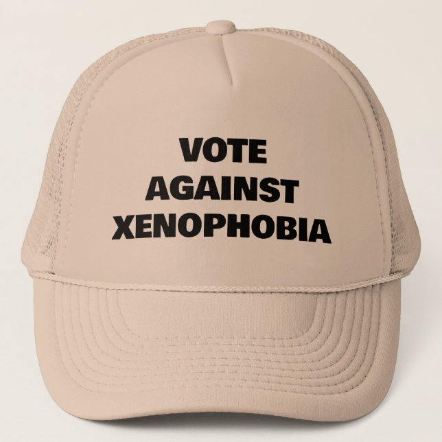 Abstimmung gegen Xenophobie Trucker Hat Truckerkappe (Vorderseite)