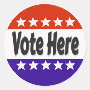 Abstimmung hier runder aufkleber