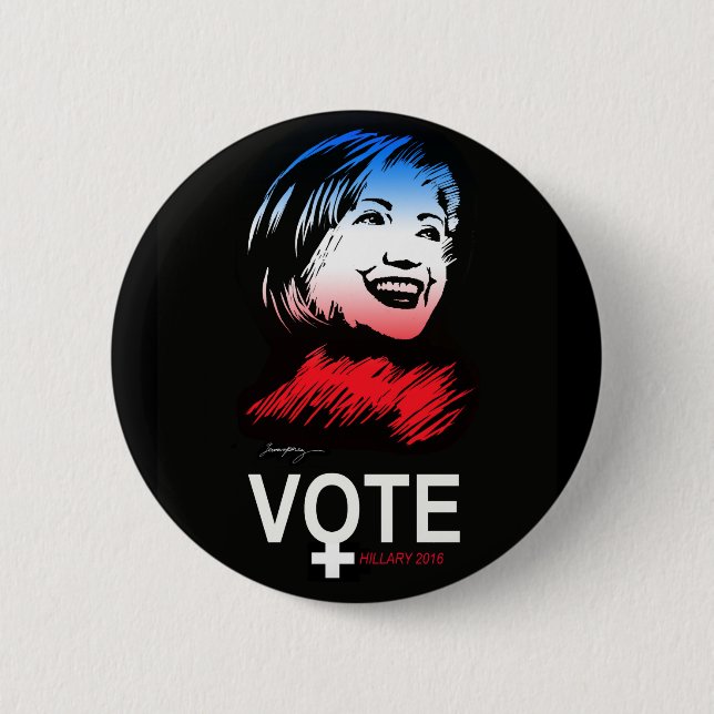 Abstimmung HILLARY 2016 Button (Vorderseite)