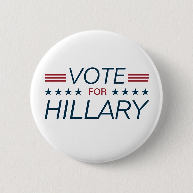 Abstimmung Hillary für Präsidenten 2016 Button (Vorderseite)