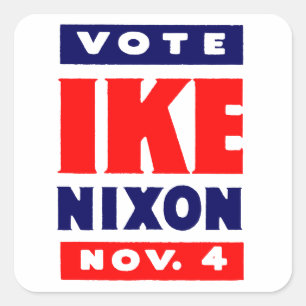 Abstimmung Ike, Nixon im Jahre 1952 Quadratischer Aufkleber