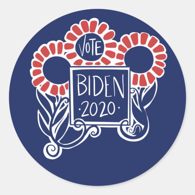Abstimmung Joe Biden 2020 Wahl Biden Runder Aufkleber (Vorderseite)