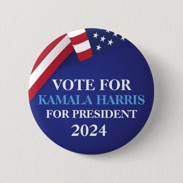 Abstimmung Kamala Harris im Namen des Präsidenten  Button (Vorderseite)