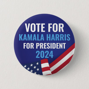 Abstimmung Kamala Harris im Namen des Präsidenten Button