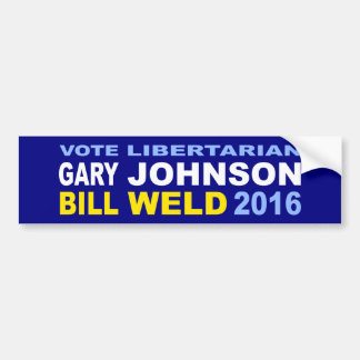Abstimmung liberalistische Johnson-Schweißung 2016 Autoaufkleber