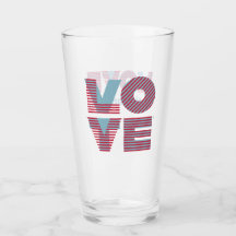 ABSTIMMUNG / LIEBE ist die Antwort Pint Glas