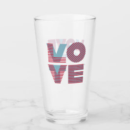 ABSTIMMUNG / LIEBE ist die Antwort Pint Glas