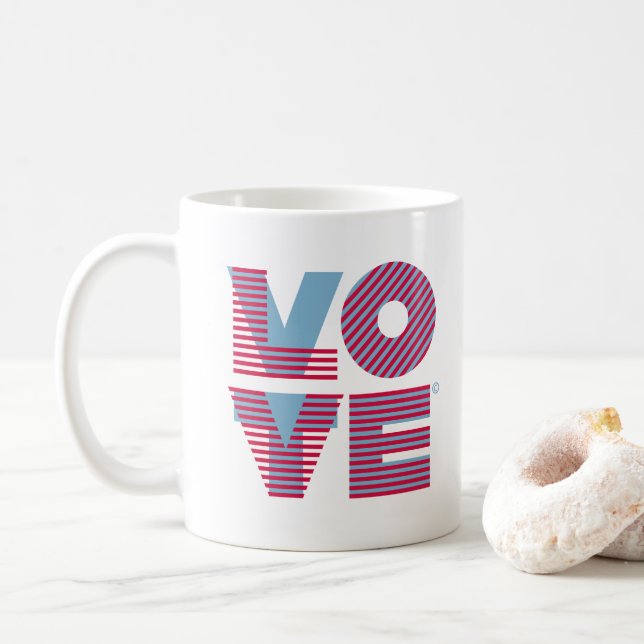 ABSTIMMUNG / LIEBE Kaffee Tasse (Mit Donut)