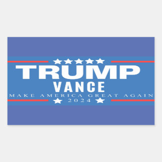 Abstimmung MAGA Trump Vance 2024 Rechteckiger Aufkleber