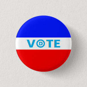 Abstimmung mit dem Logo des Demokratischen Party a Button