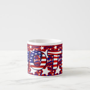 Abstimmung mit den US Flagge - Espressotasse