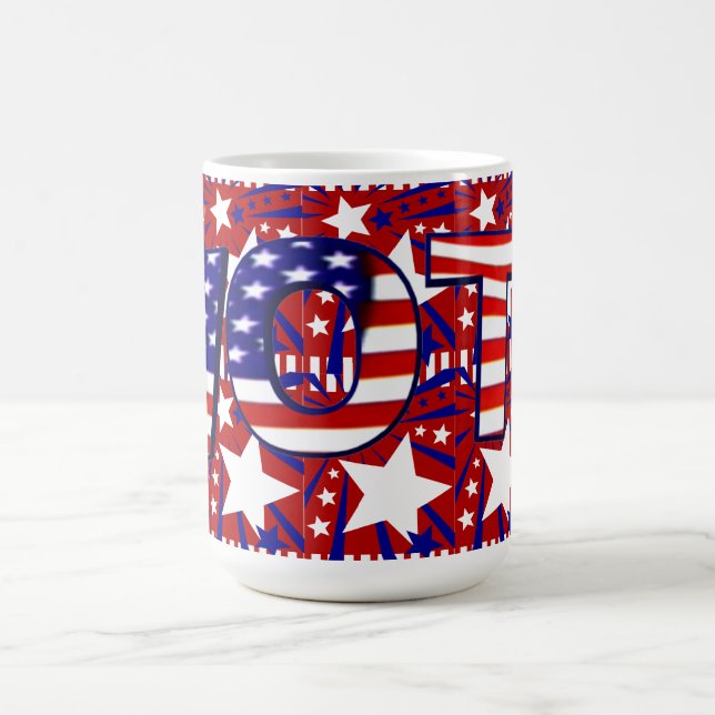 Abstimmung mit den US Flagge - Kaffeetasse (Mittel)
