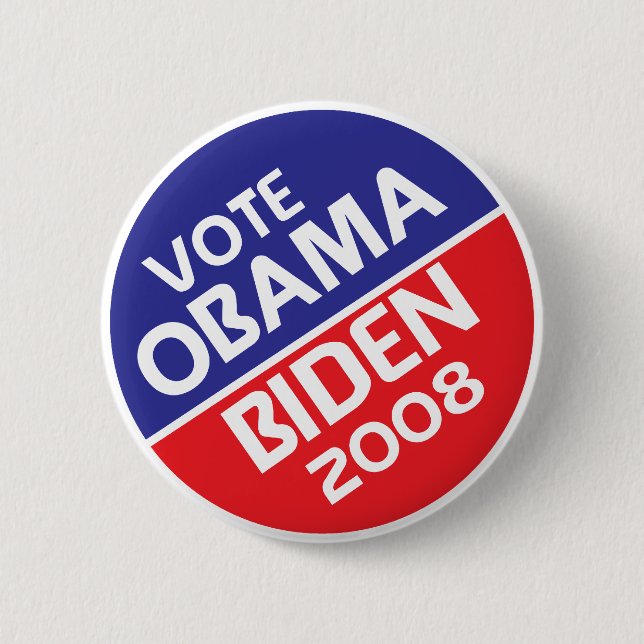 Abstimmung Obama und Biden im Jahre 2008 Button (Vorderseite)