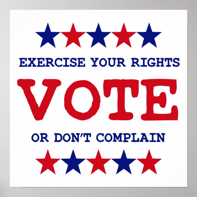 ABSTIMMUNG ODER BESCHWEREN SIE DAS Plakat NICHT (Vorne)