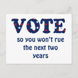 Abstimmung oder Rue the Election Postcard Postkarte