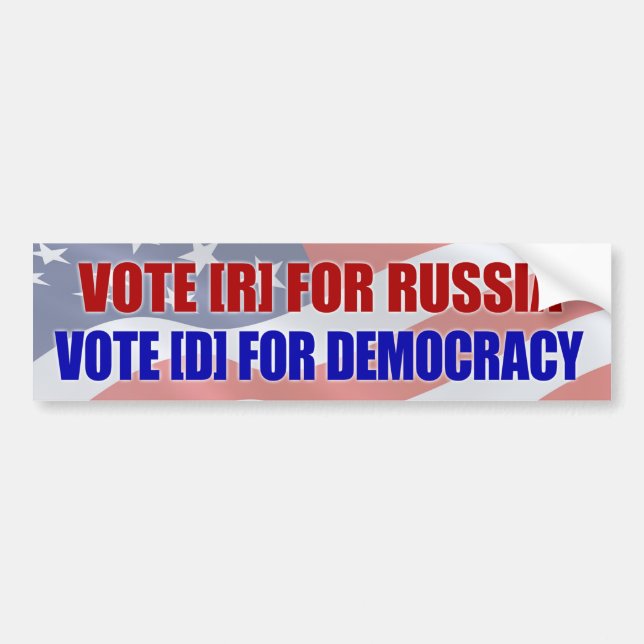 Abstimmung [R] für Russland Autoaufkleber (Vorne)
