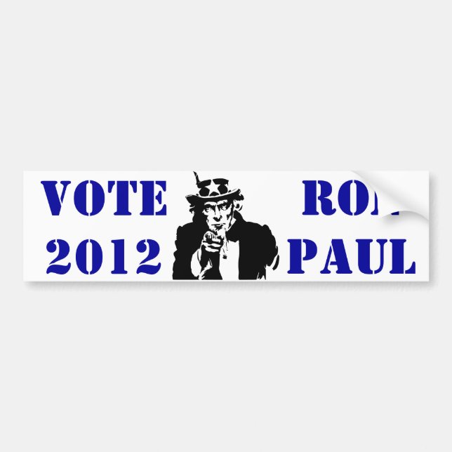 ABSTIMMUNG RON PAUL 2012 AUTOAUFKLEBER (Vorne)