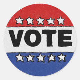 Abstimmung Runder Aufkleber