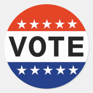 Abstimmung Runder Aufkleber