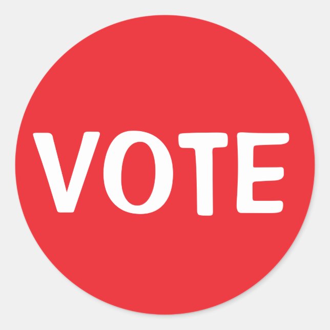 ABSTIMMUNG RUNDER AUFKLEBER (Vorderseite)