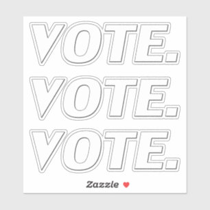 "Abstimmung" schwarze transparente Buchstaben - Aufkleber