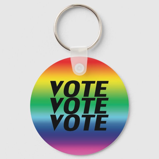 Abstimmung - Stolz lgbtq lgbt Regenbogenfarben Schlüsselanhänger (Vorderseite)