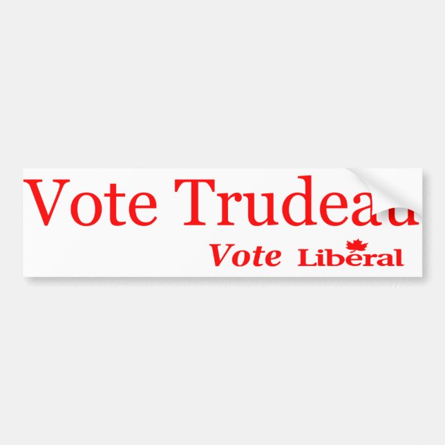 Abstimmung Trudeau Abstimmungs-Liberaler Autoaufkleber (Vorne)
