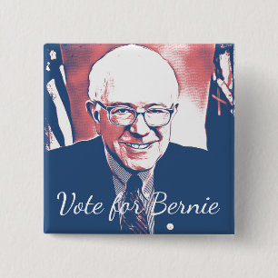 Abstimmung über Bernie Sanders Support Digital Art Button