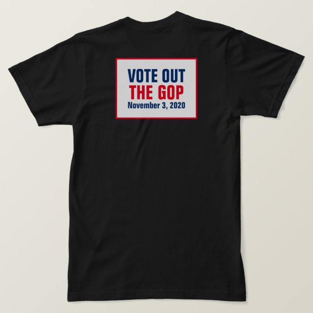 Abstimmung über die Wahl 2020 Red White Blue Back T-Shirt (Design Rückseite)