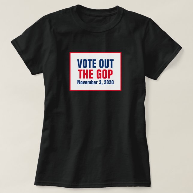Abstimmung über die Wahl 2020 Rot-Weiß-Blau T-Shirt (Design vorne)