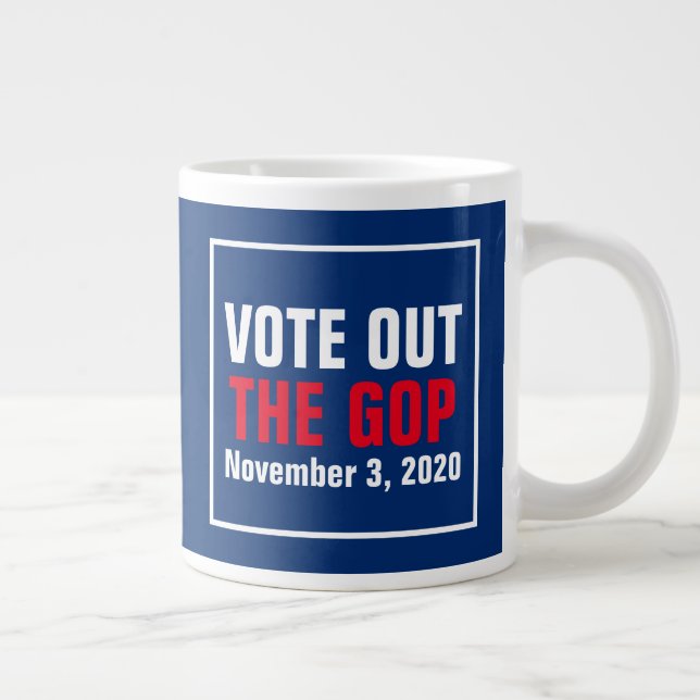 Abstimmung über die Wahl 2024 Rot-Weiß-Blau Jumbo-Tasse (Rechts)