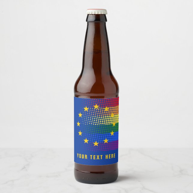 Abstimmung über die Zukunft Europas - Regenbogen Bierflaschenetikett (Vorderseite)