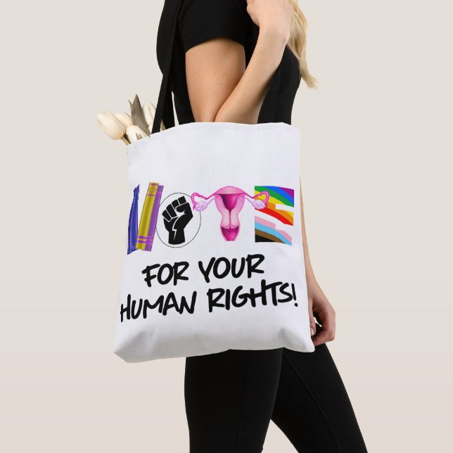 Abstimmung über Ihre Menschenrechte Tasche (Von Nahem)