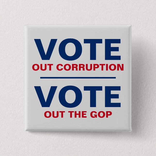 Abstimmung über Korruption Abstimmung im Parlament Button (Vorderseite)