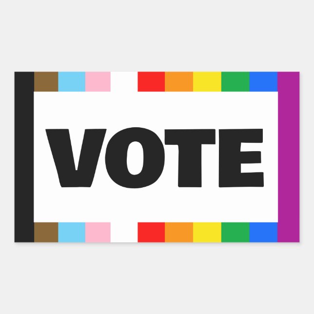 Abstimmung über LGBTQ+-Rechte Rechteckiger Aufkleber (Vorderseite)