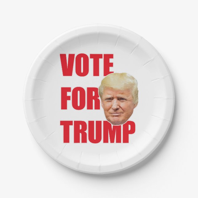 Abstimmung über Trump Pappteller (Vorderseite)