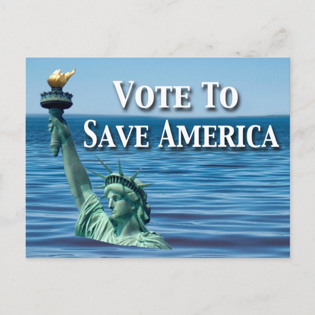 Abstimmung, um Amerika diese Wahl Retten Postkarte (Vorderseite)