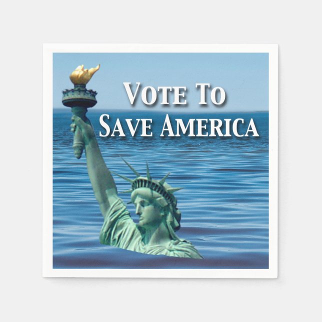 Abstimmung, um Amerika diese Wahl Retten Serviette (Vorderseite)