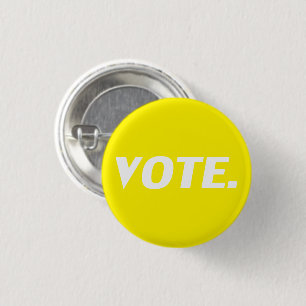 "Abstimmung", weiße Buchstaben, gelber Hintergrund Button