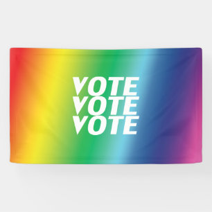 "Abstimmung" Weißer Stolz lgbtq lgbt Regenbogen Banner