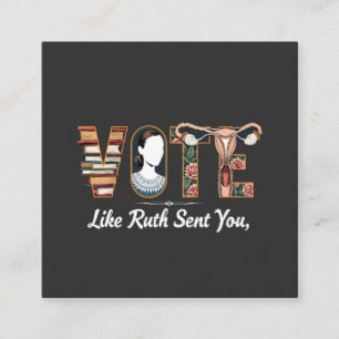 Abstimmung wie Ruth schickte dir Harris LGBTQ Glei Quadratische Visitenkarte