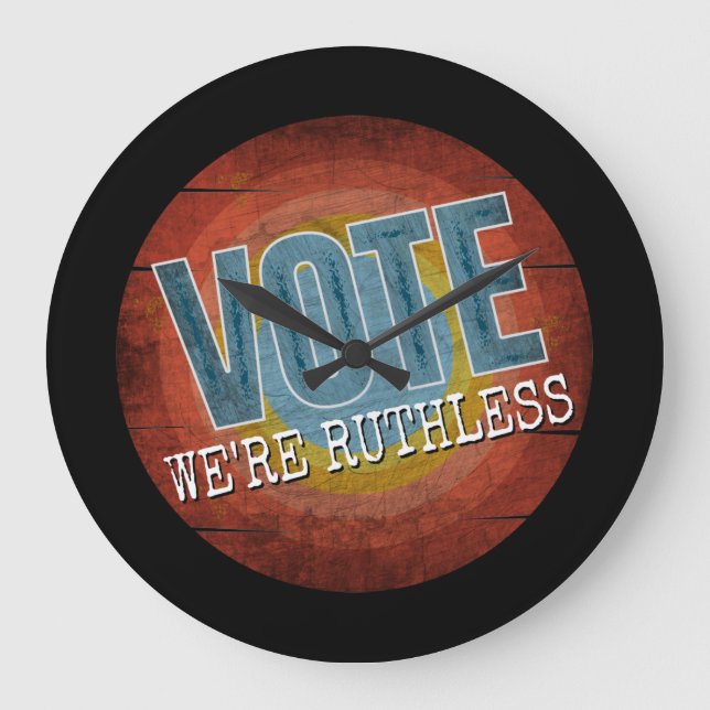 ABSTIMMUNG WIR SIND RUTHLOS GROßE WANDUHR (Vorderseite)