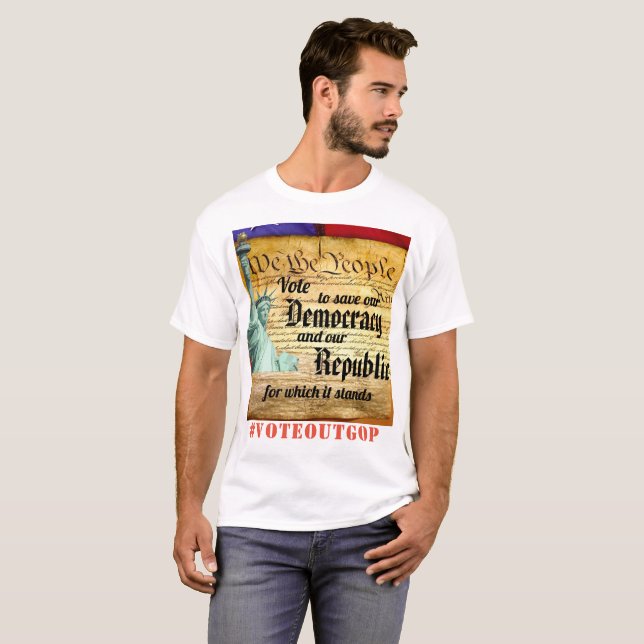 Abstimmung zum rett unserer Demokratie und unserer T-Shirt (Vorne ganz)
