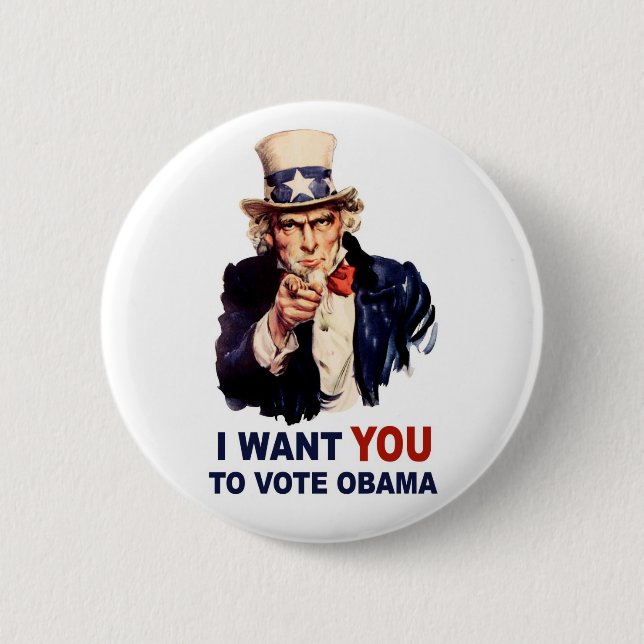 Abstimmungobama-Knopf Button (Vorderseite)