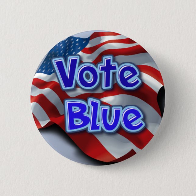 Abstimmungs-Blau Button (Vorderseite)