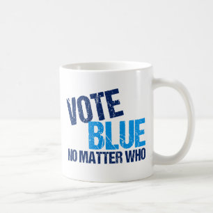 Abstimmungs-Blau egal wer demokratisches Party Kaffeetasse