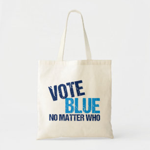 Abstimmungs-Blau egal wer demokratisches Party Tragetasche