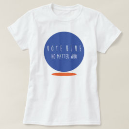 Abstimmungs-blauer Frauen grundlegend T-Shirt